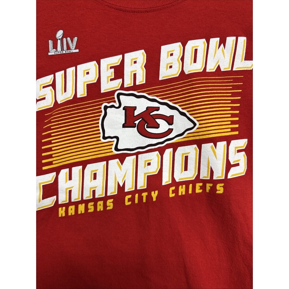 Fanatics T-Shirt Men M Red Kansas City Chiefs Super Bowl LIV Champions Graphic. - Picture 2 of 8